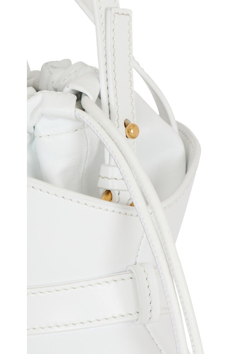 Balmain Shuffle Mini bag in calfskin leather, Alternate, color, White