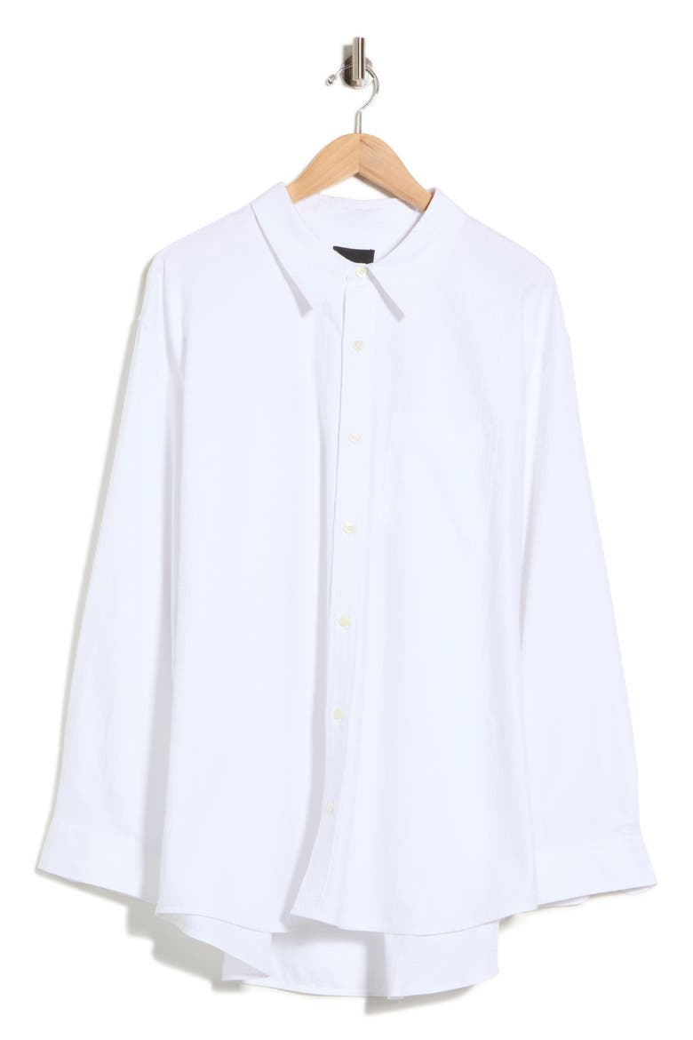 The Big Organic Cotton Button-Up Shirt, Main, color, WHITE