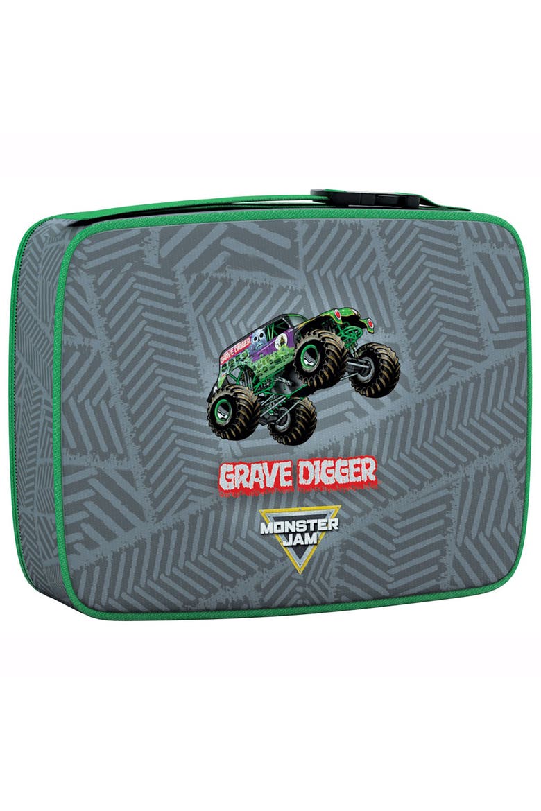 Monster Jam Puzzle & Lunch Box Grave Digger, 100Piece Jigsaw, Alternate, color, Multicolored