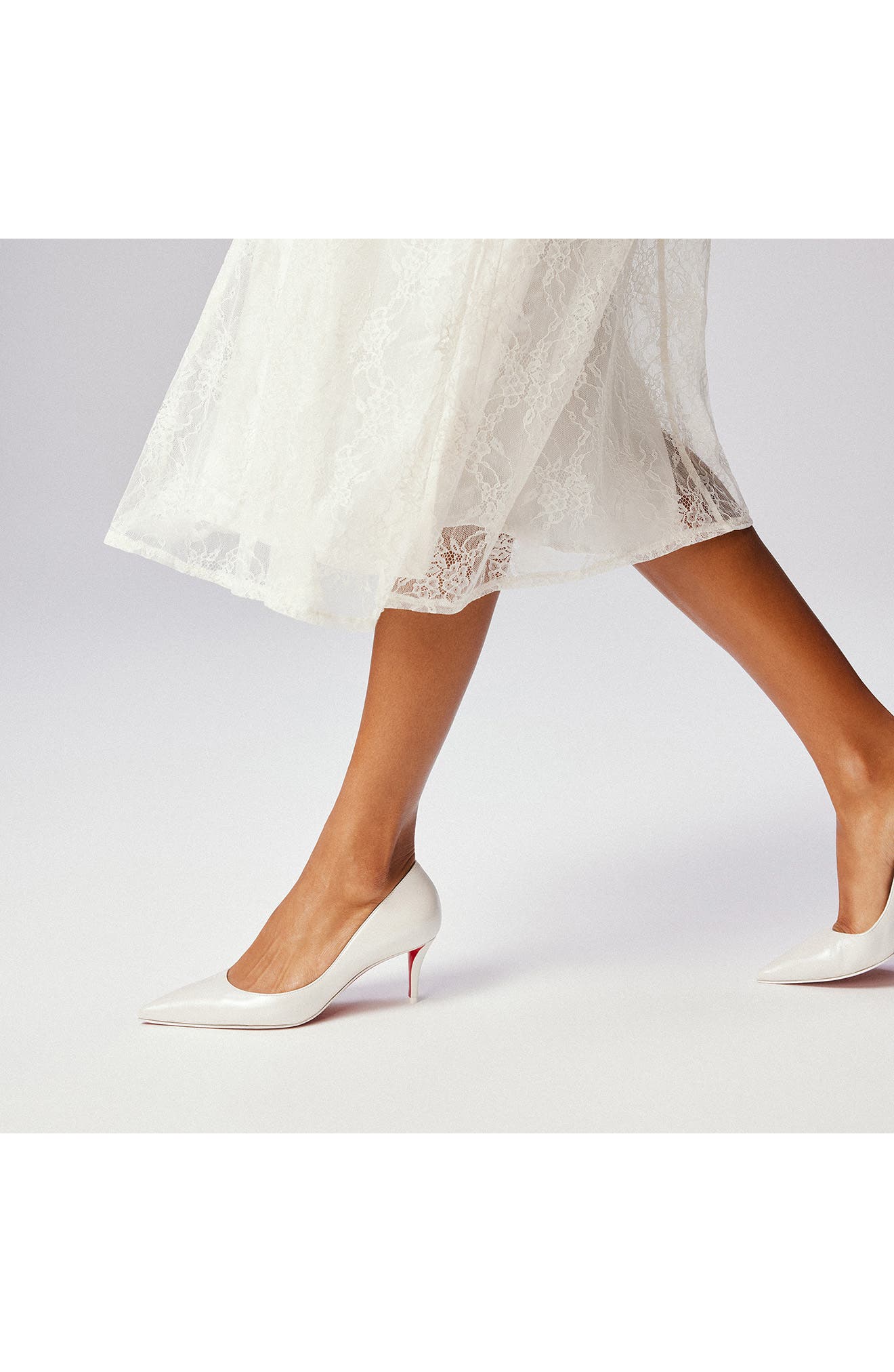 Christian Louboutin Miss Z Pointed Toe Pump, Alternate, color, Bianco Nappa Perle