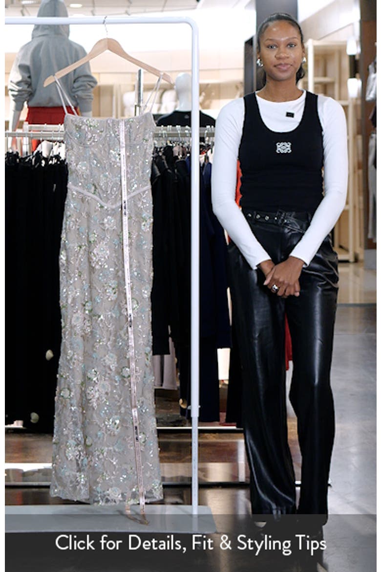 Naima Embroidered Sequin Mermaid Gown video