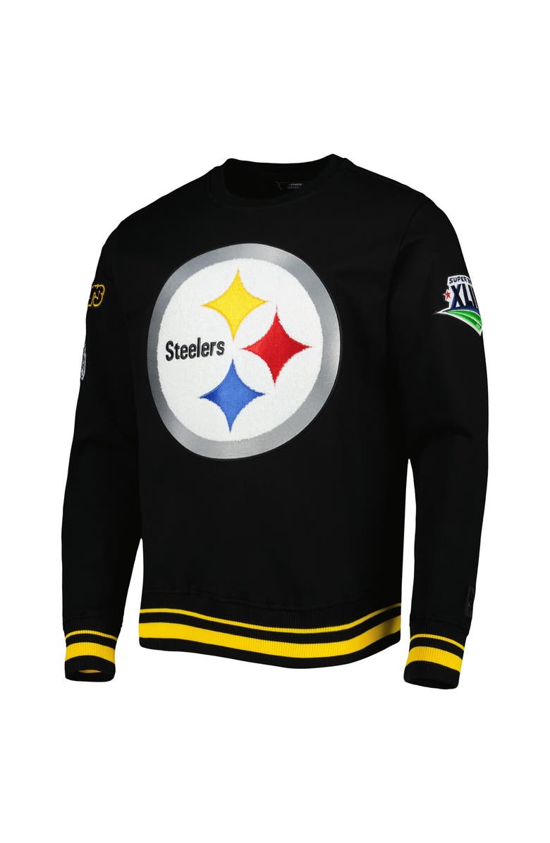 PRO STANDARD Men's Pro Standard Black Pittsburgh Steelers Super Bowl XLIII Mash Up Pullover Sweatshirt, Alternate, color, 