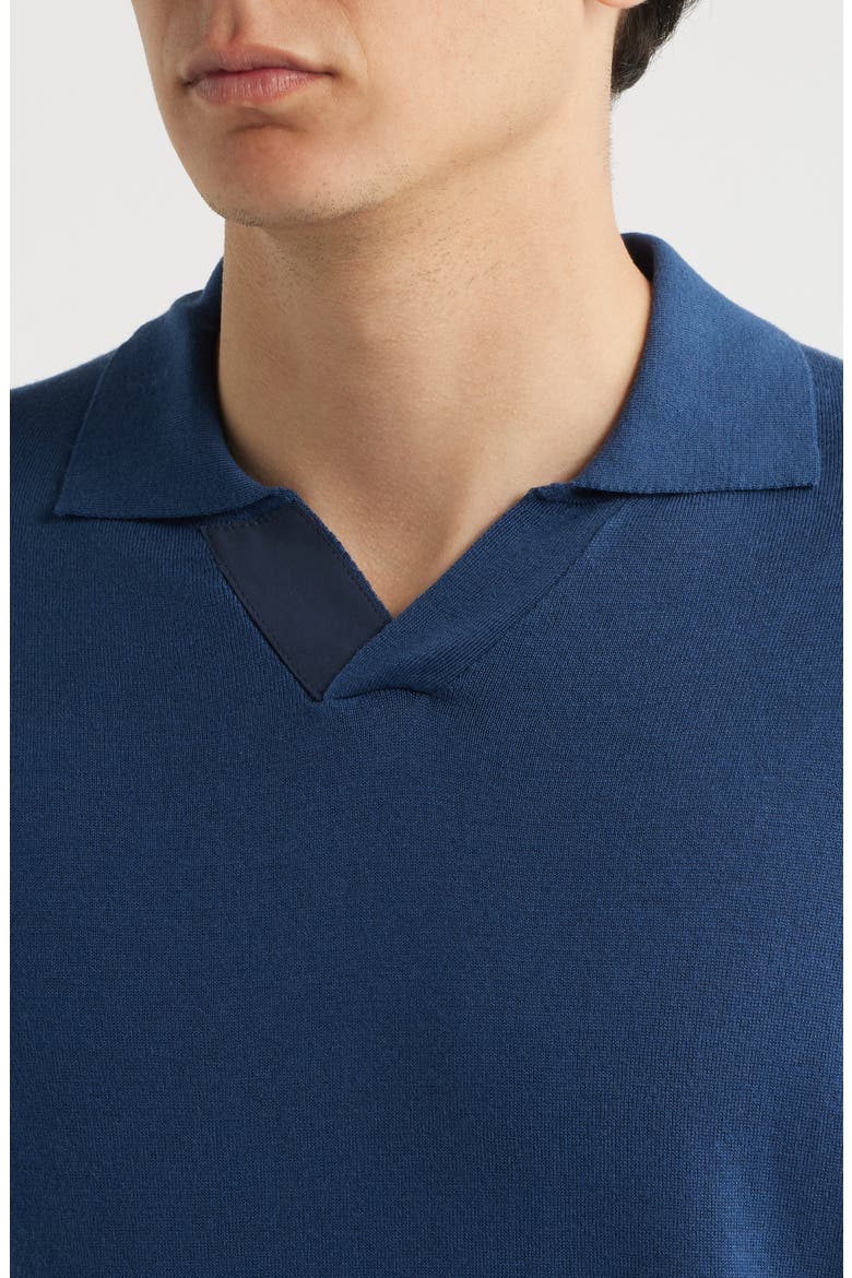 Regular Fit Johnny Collar Polo, Alternate, color, BRIGHT BLUE