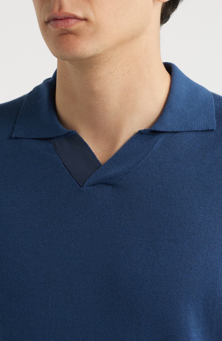Canali Regular Fit Johnny Collar Polo, Alternate, color, Bright Blue
