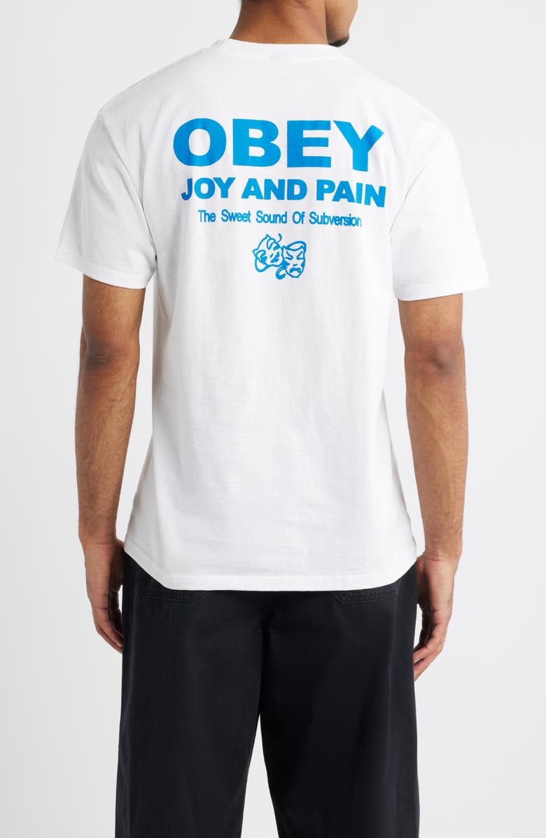 Obey Joy & Pain Cotton Graphic T-Shirt, Alternate, color, White