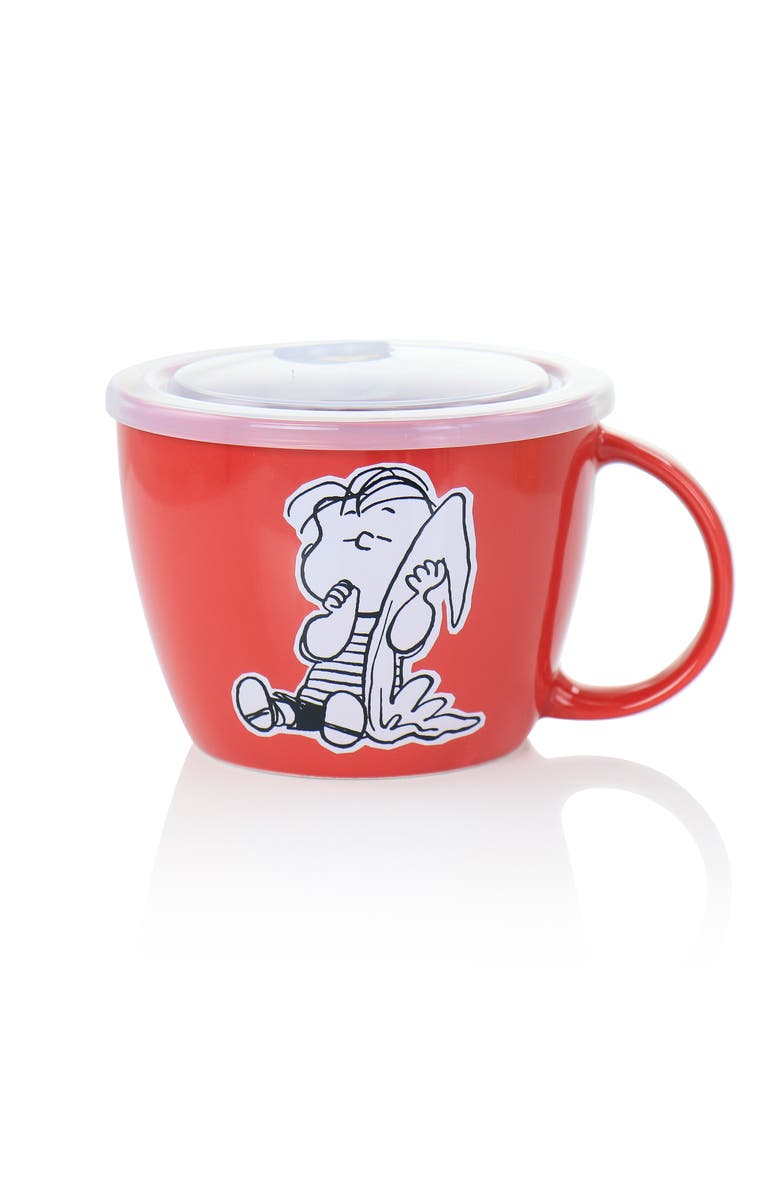 Gibson 70th Anniversary 4 Piece Stoneware 23.5oz Soup Bowl Set with Vented Lids, Alternate, color, Assorted