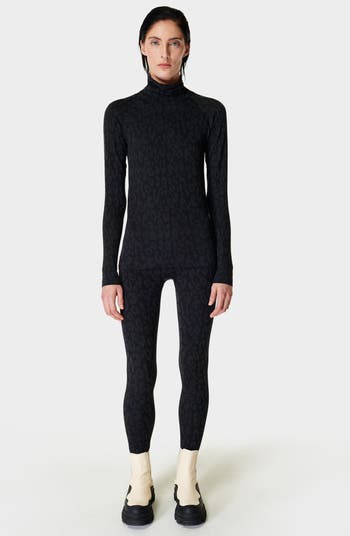 Leopard Print Jacquard Base Layer Leggings