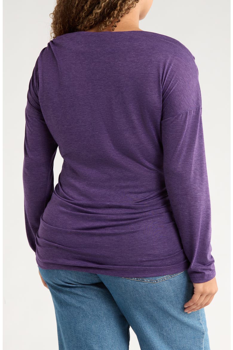 Off-the-Shoulder Knit Top, Alternate, color, PURPLE