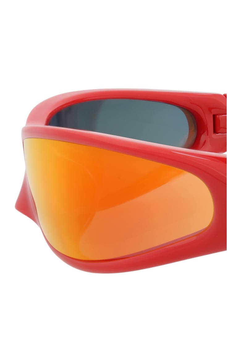 76mm Wrap Sunglasses, Alternate, color, RED RED RED