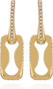 Vince Camuto Interlocking Link Earrings with Crystal Pavé