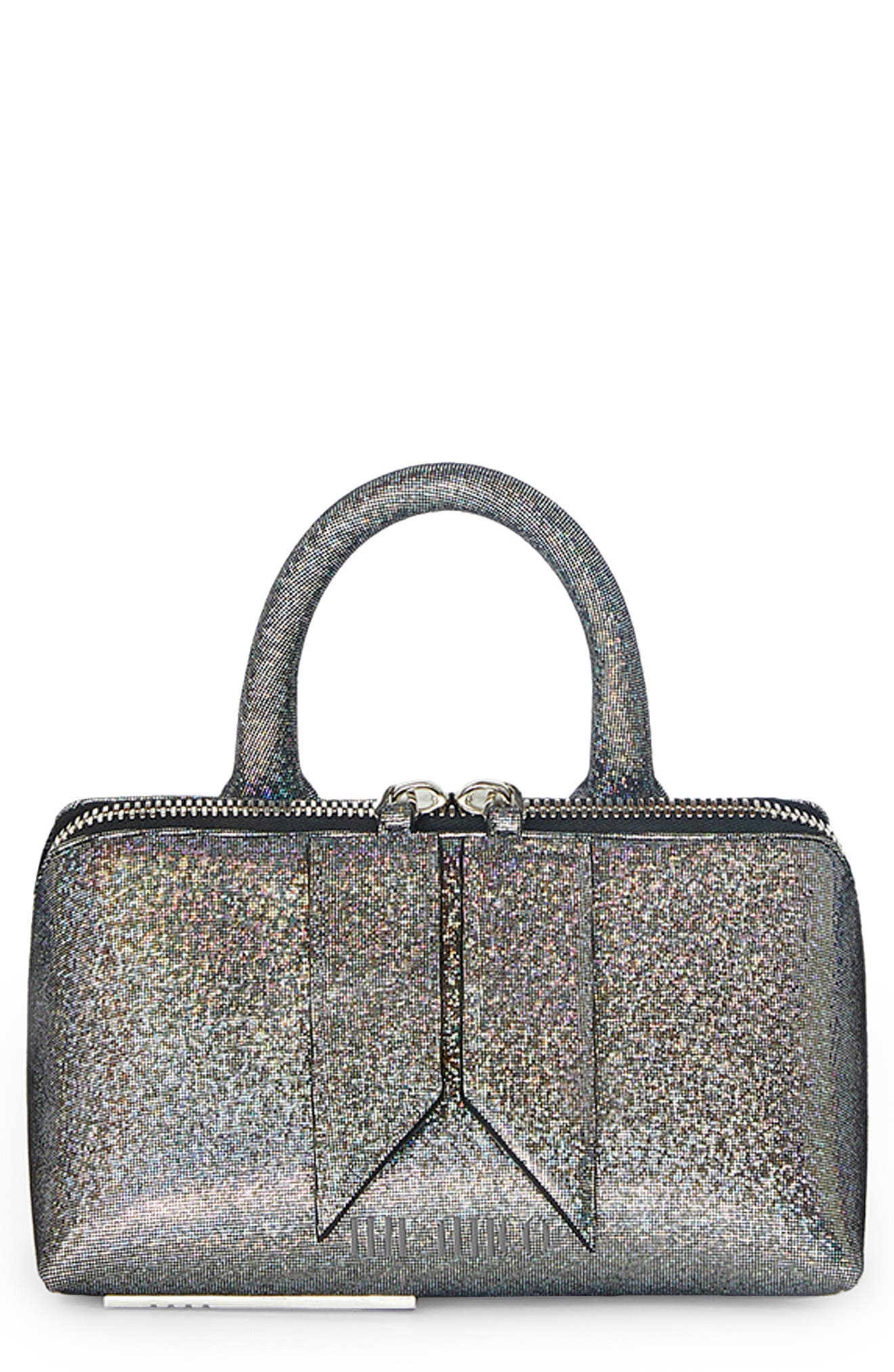 The Attico Friday Glitter Leather Convertible Crossbody Bag, Main, color, 