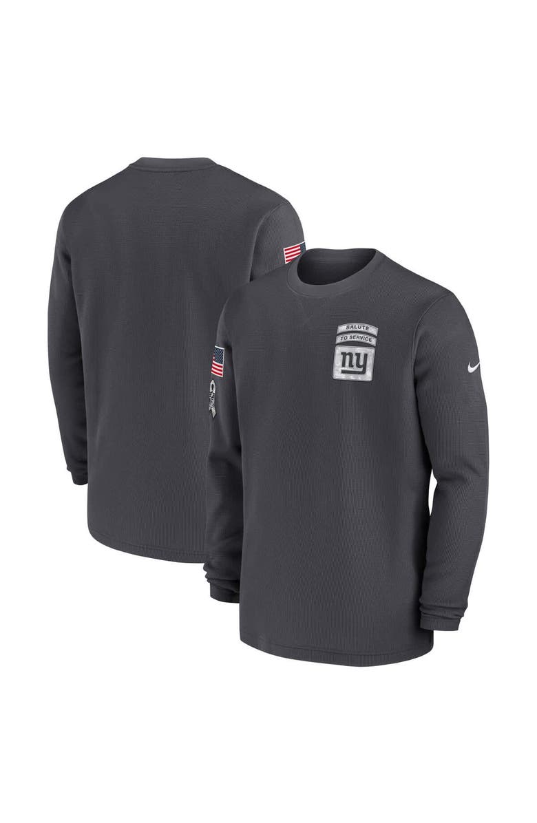 Nike Men's Nike Anthracite New York Giants Salute To Service Edge Lockup Long Sleeve T-Shirt, Main, color, Anthracite
