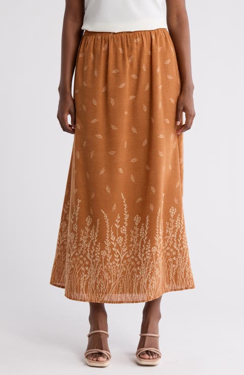 Embroidered Maxi Skirt