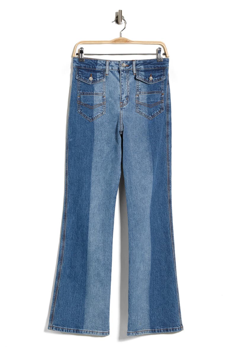 High Rise Flare Leg Jeans, Main, color, CAMPUS WASH