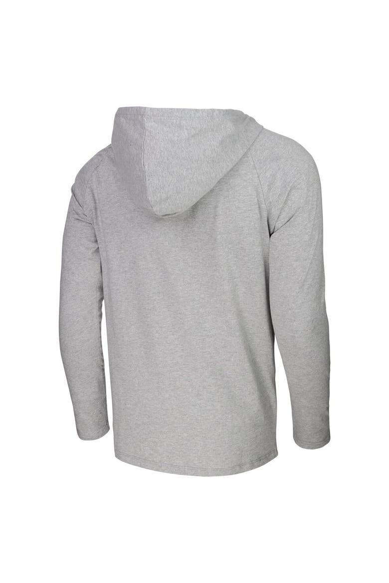 Men's Stadium Essentials Heather Gray Los Angeles Lakers Atrium Raglan Long Sleeve Hoodie T-Shirt, Alternate, color, Heather Gray