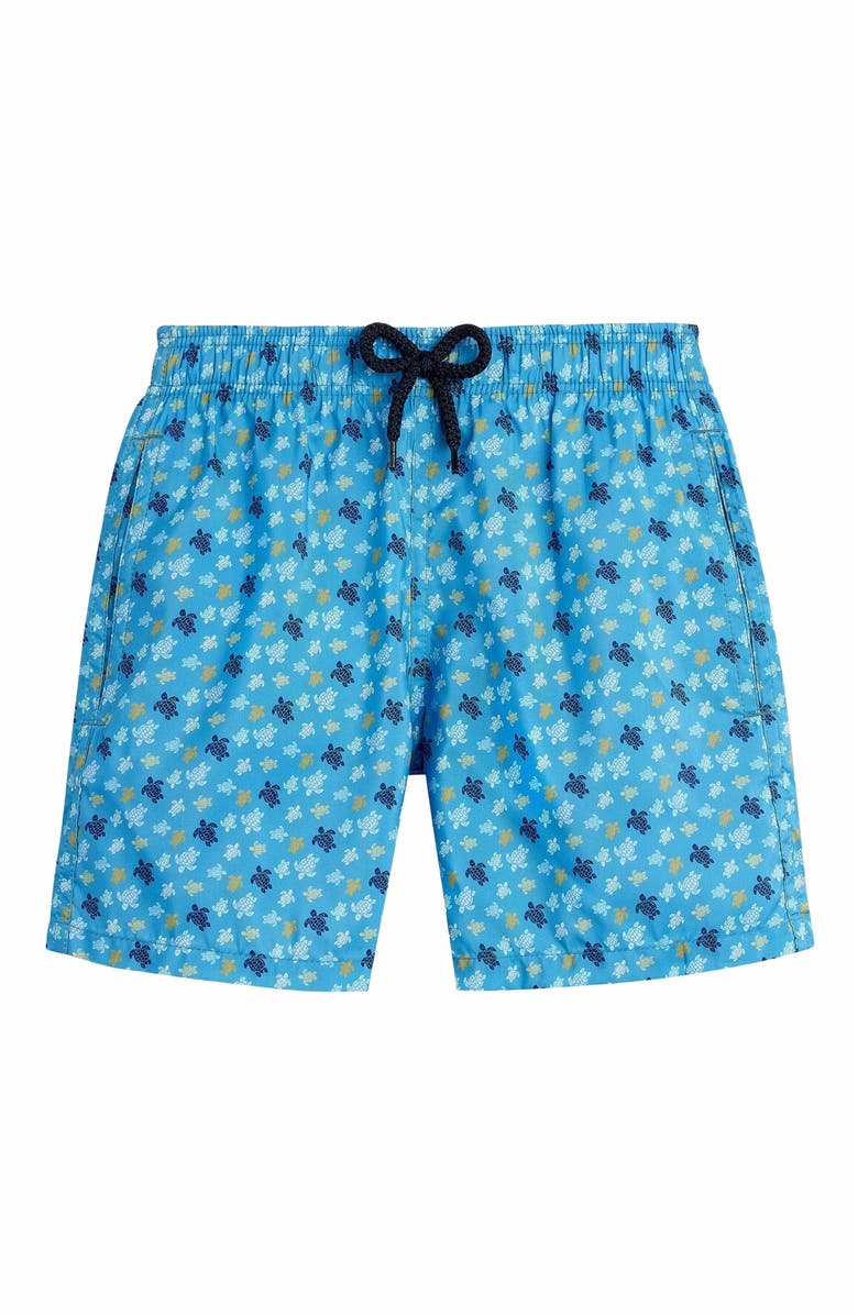 Vilebrequin Kids' Micro Ronde Des Tortues Rainbow Light Fabric Swim Shorts, Main, color,