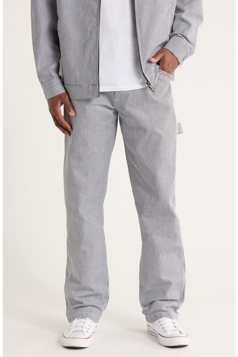 Railroad Stripe Painter Pants, Main, color, HICKORY