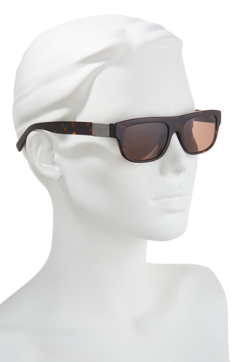 Dolce&Gabbana 52mm Rectangular Sunglasses, Alternate, color,