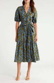 SUGARLIPS Angie Floral Cotton Shirtdress