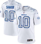Nike Men's Nike Khalil Shakir White Buffalo Bills 2025 Rivalries Collection Game Jersey