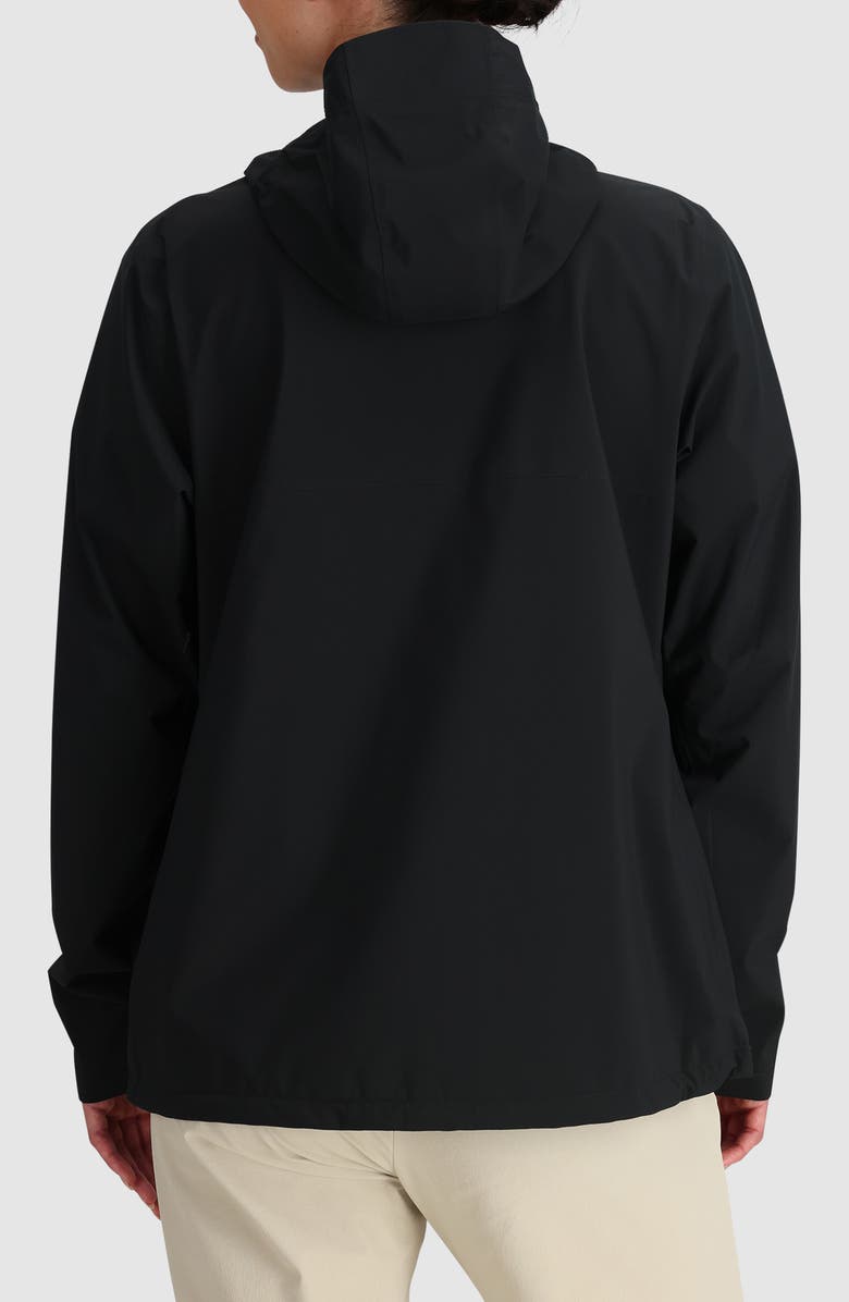 Outdoor Research Stratoburst Packable Rain Jacket, Alternate, color, Black
