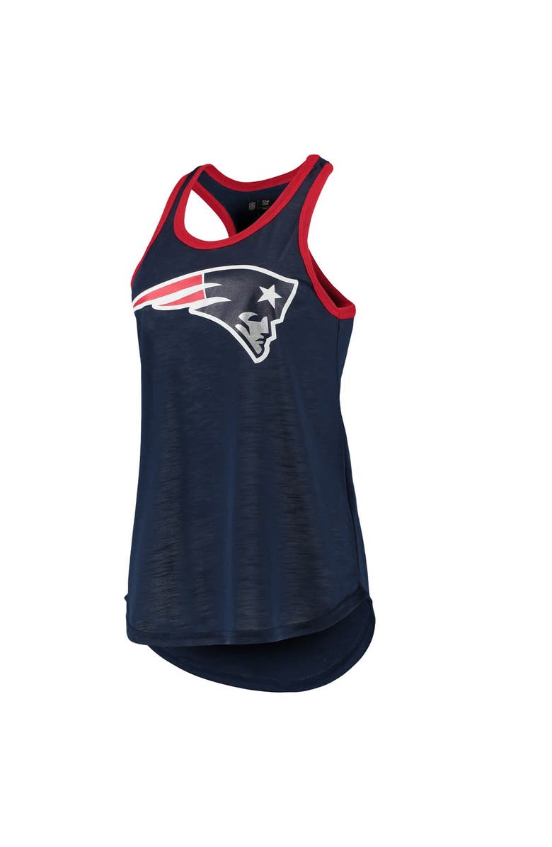 G-III 4HER BY CARL BANKS Women's G-III 4Her by Carl Banks Navy New England Patriots Tater Tank Top, Alternate, color,