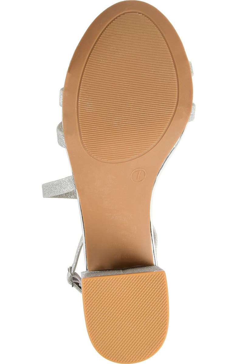 Journee Collection Bella Glitter Sandal, Alternate, color, Silver