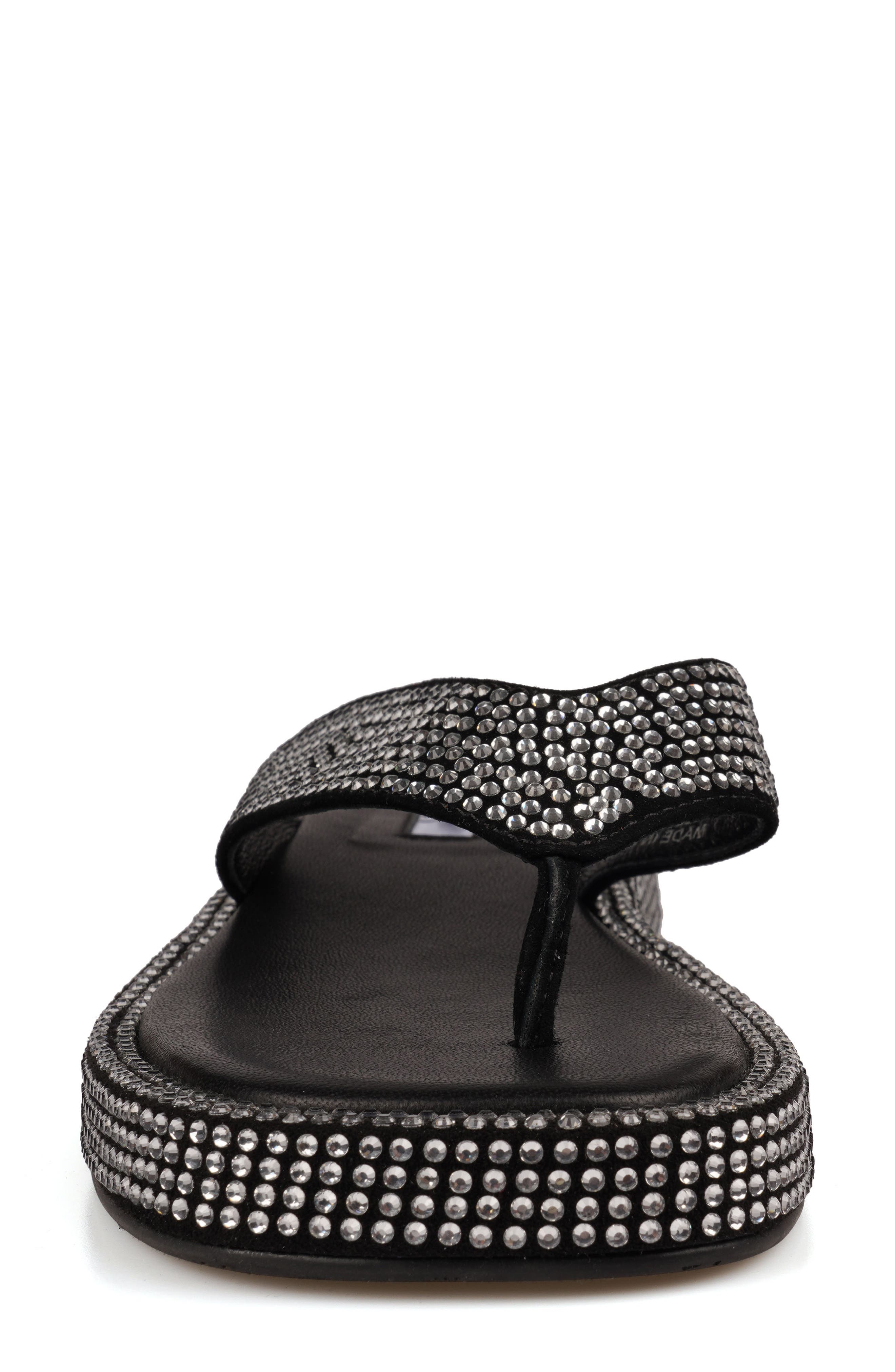 ZIGI Rosmery Platform Flip Flop, Alternate, color, Black Suede