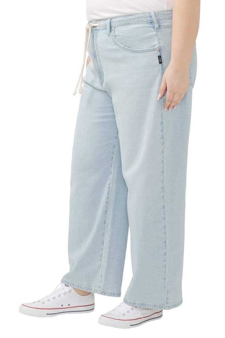Be Easy Drawstring Jeans, Alternate, color, INDIGO
