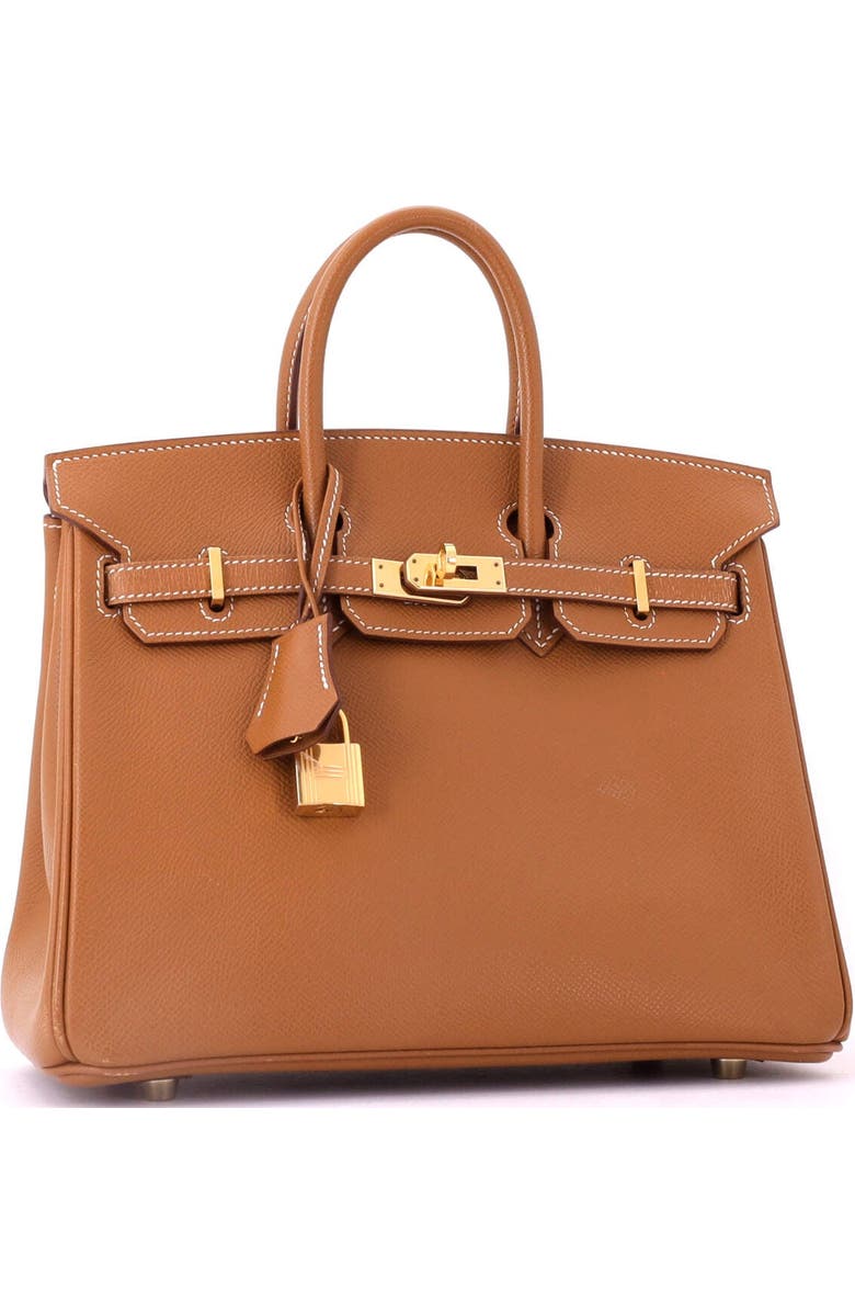 Pre-Owned Hermes Birkin Handbag Brown Epsom with Gold Hardware 25, Alternate, color, Gold