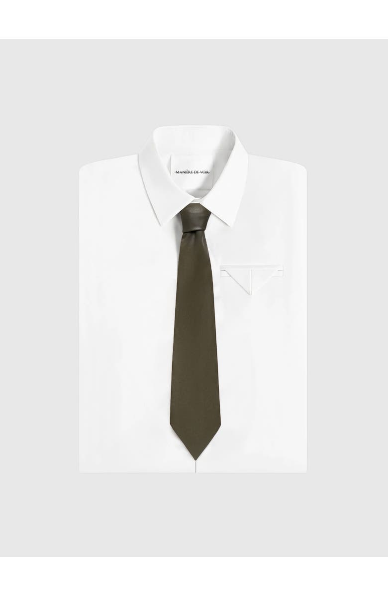 Manière De Voir Ash Leather Tie, Alternate, color, Dark Sage