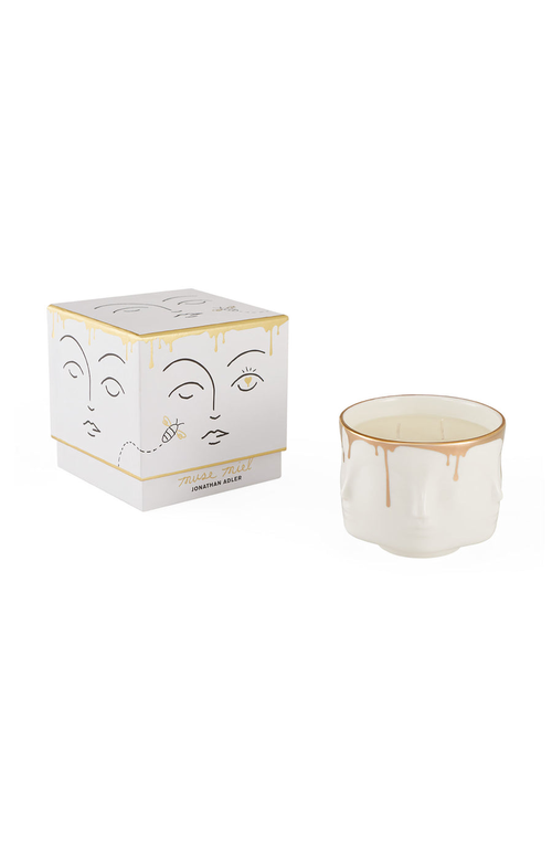 Jonathan Adler Muse Miel Candle In White/gold