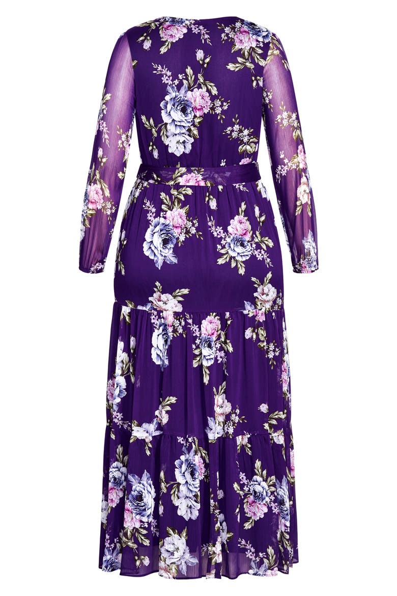 Wild Long Sleeve Floral Faux Wrap Dress, Alternate, color, WILD FLORAL