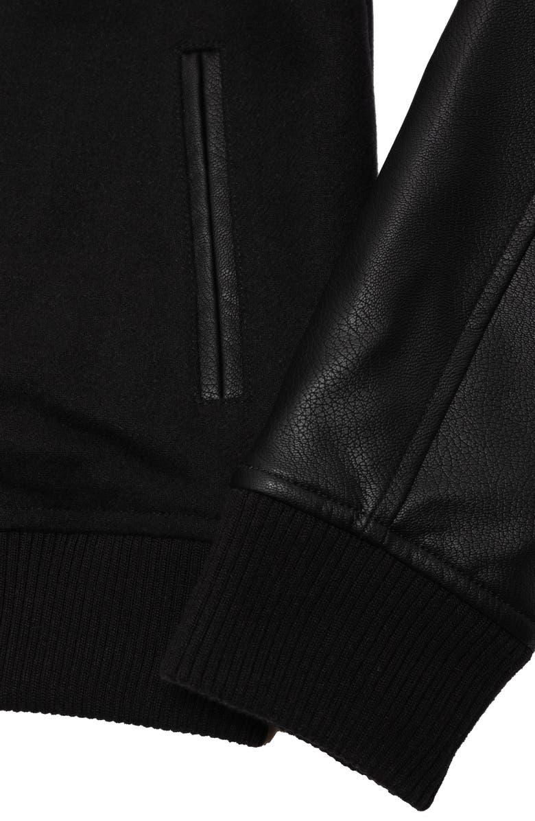 XRAY Kids' Varsity Bomber Jacket, Alternate, color, Black/ Black