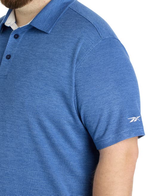 Reebok Big & Tall Performance Textured Polo Shirt In Twilight Heather