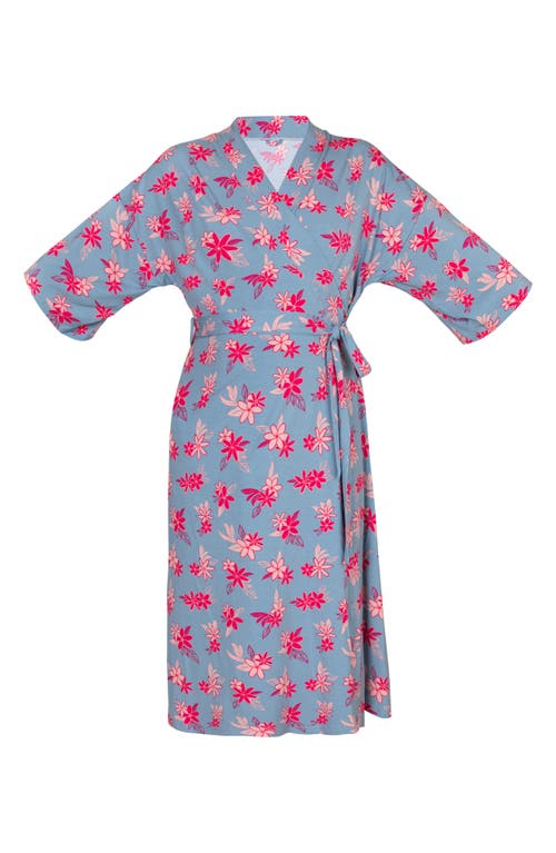 Coco Moon Tiare Breeze Robe In Blue/pink