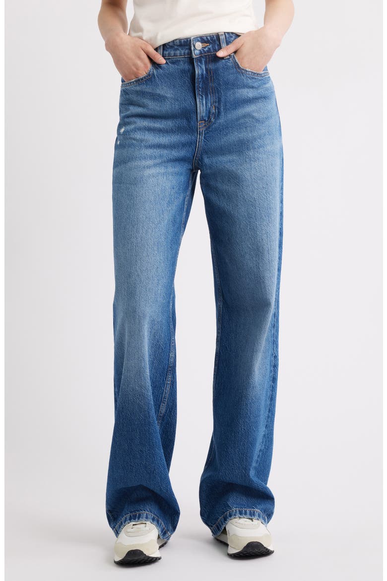 Marlene High Waist Wide Leg Jeans, Main, color, BLUE
