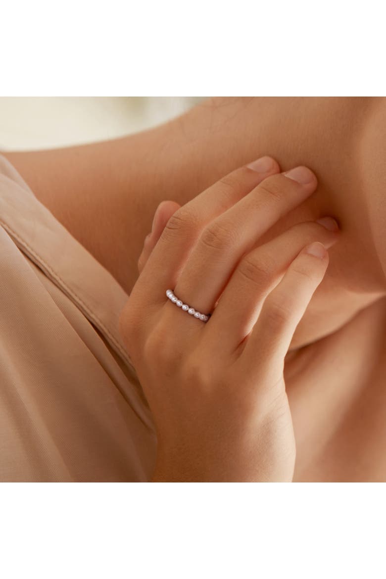 Cultured Pearl Single Row Ring 14k, Alternate, color, Pearl