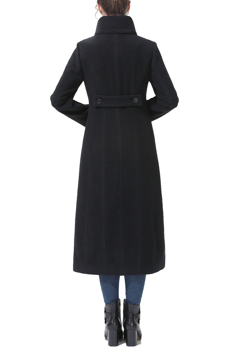 Kaeli Wool Blend Maxi Coat, Alternate, color, Black