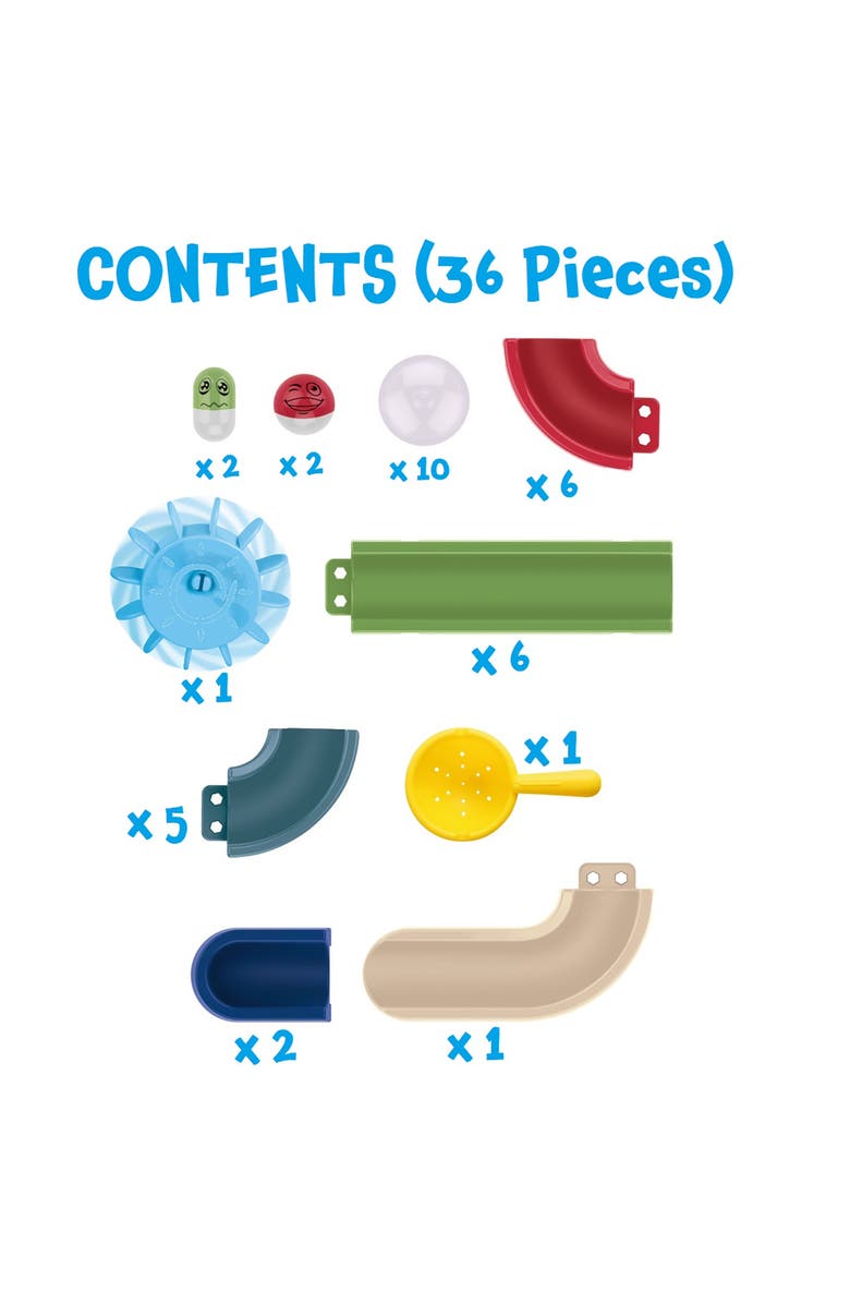 Buddy & Barney Bath Time Marble Run, Alternate, color,