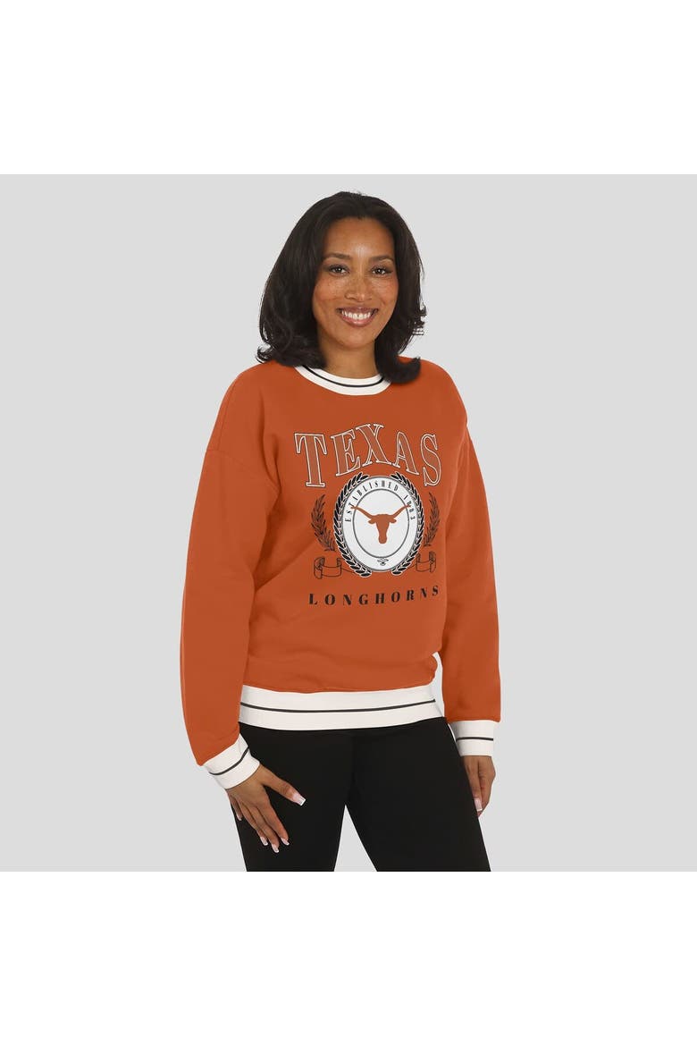 Women's WEAR by Erin Andrews Texas Orange Texas Longhorns Seal Sweatshirt, Alternate, color, Burnt Orange