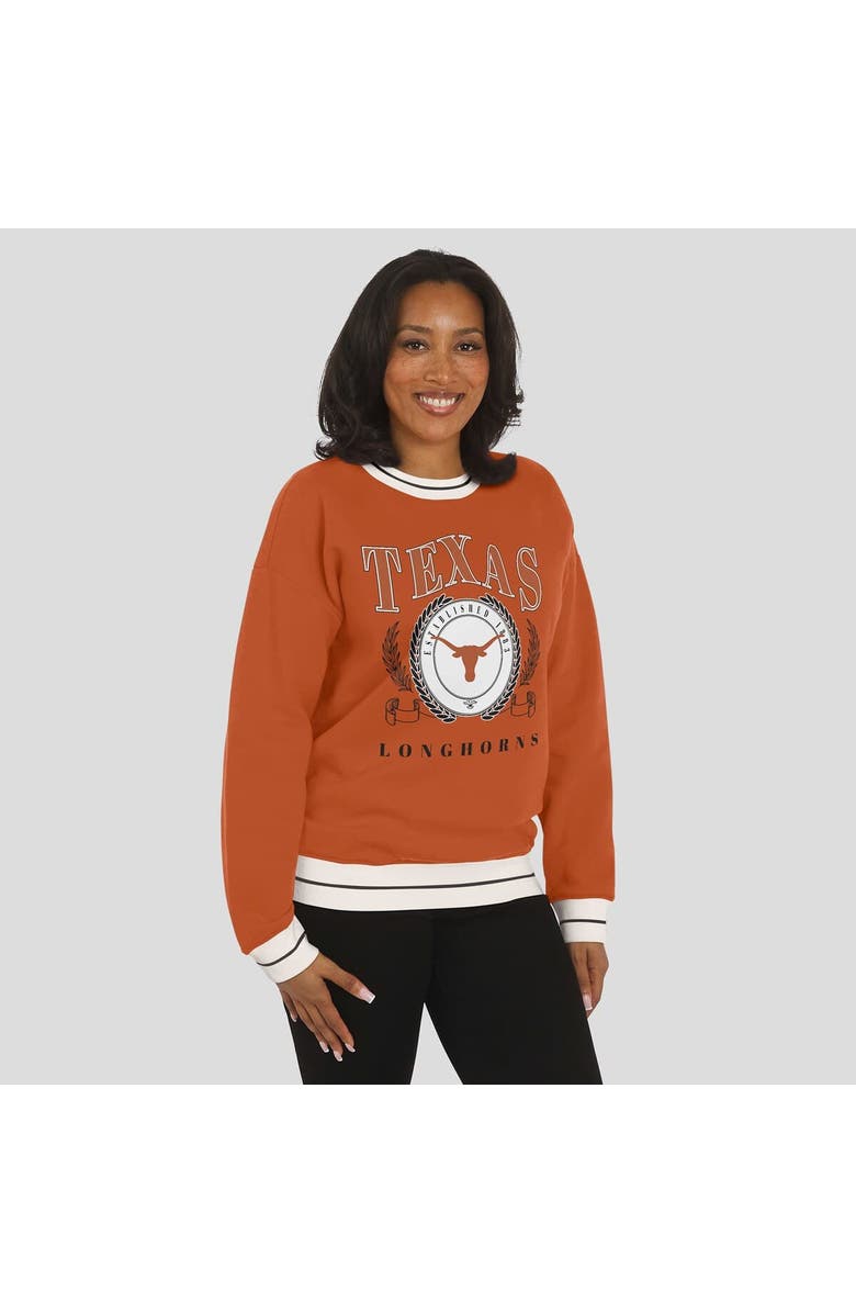 WEAR by Erin Andrews Women's WEAR by Erin Andrews Texas Orange Texas Longhorns Seal Sweatshirt, Alternate, color, Burnt Orange