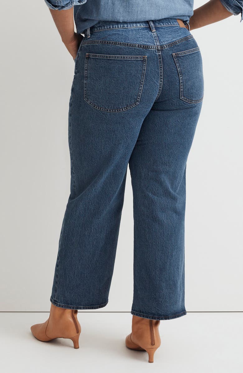 Madewell Two Tone Wide Leg Crop Jeans, Alternate, color,