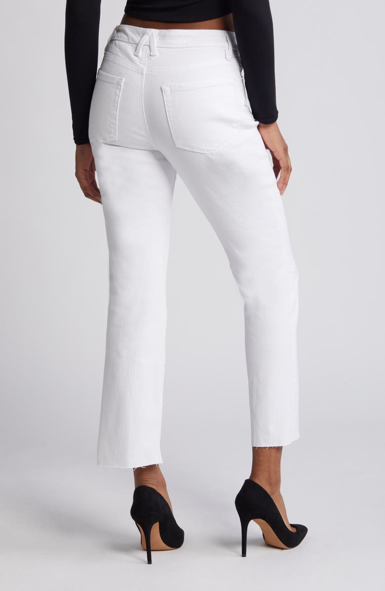 Good Straight High Waist Raw Hem Straight Leg Jeans