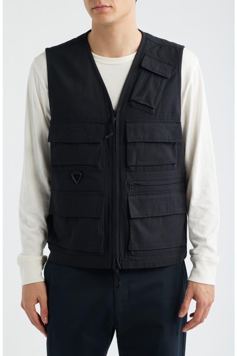 Takibi Herringbone Vest, Alternate, color, BLACK