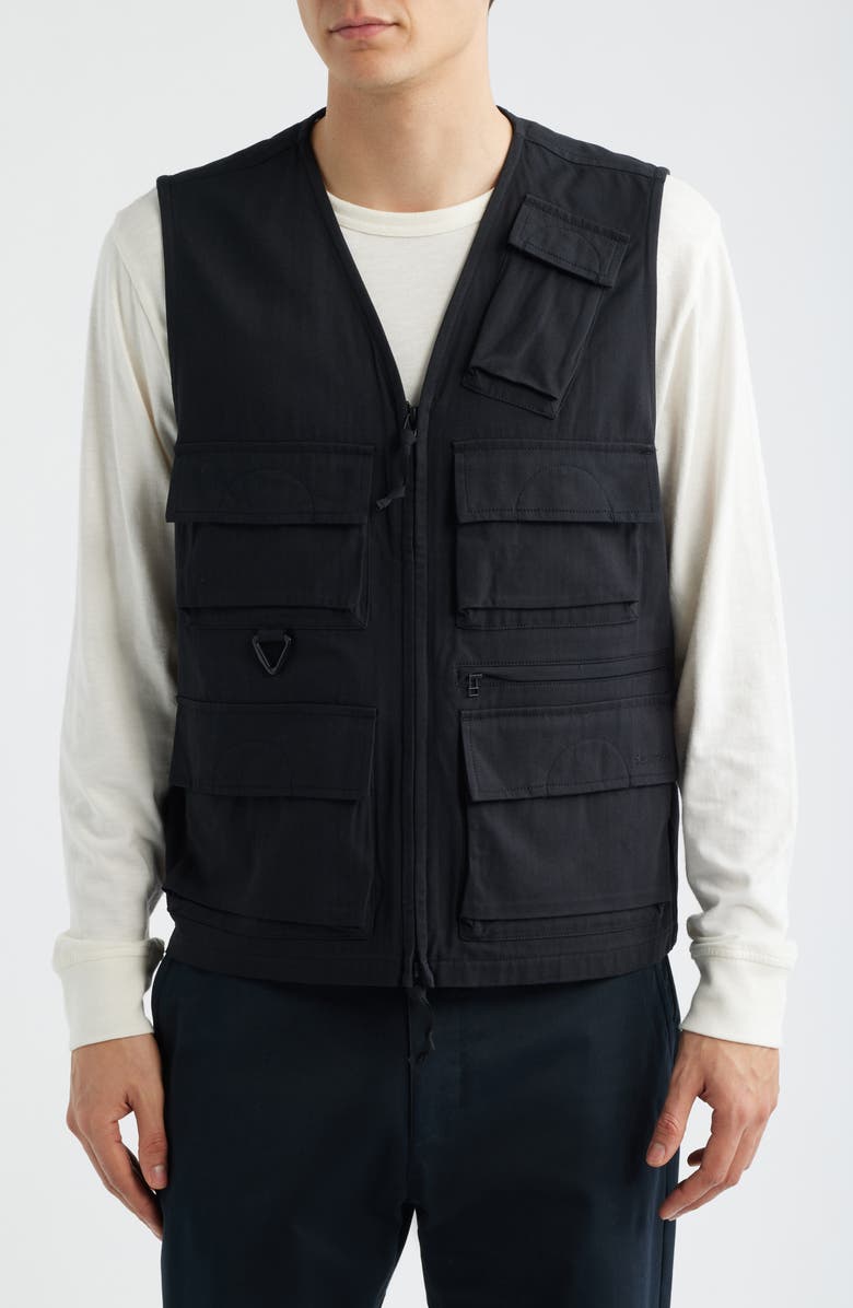 Snow Peak Takibi Herringbone Vest, Alternate, color, Black