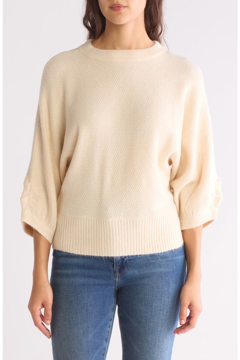 Seed Stitch Dolman Sweater, Main, color, HEATHER CREAM
