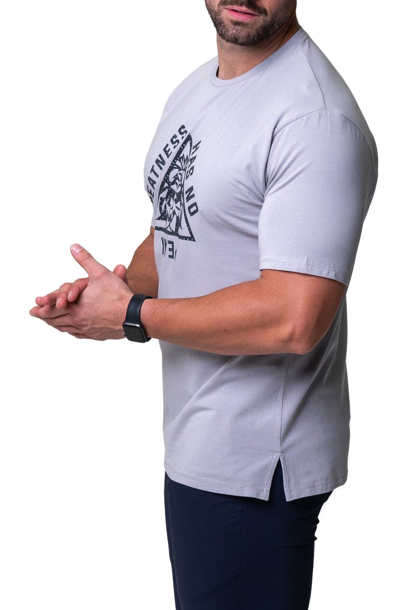 Maceoo Greatness Triangle Stretch Cotton Graphic T-Shirt, Alternate, color, White