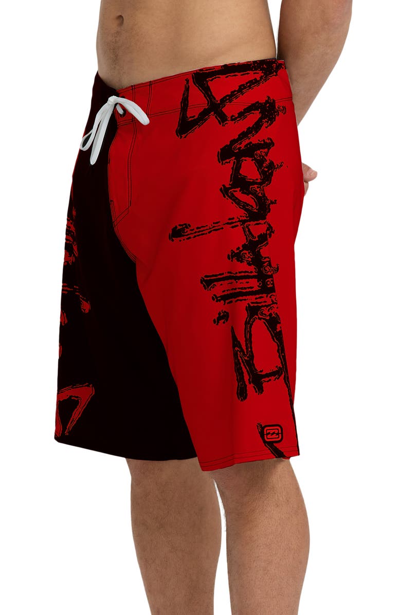 Billabong Inverted Pro Board Shorts, Alternate, color, Red