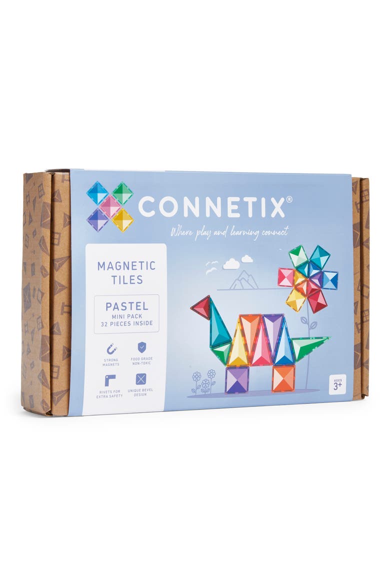 Kids' Pastel Magnetic Tiles 32-Piece Mini Pack, Alternate, color, PASTEL